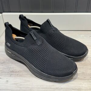 Skechers Go Walk Arch Stretch Fit Black 124409 Women's Slip-On Shoes Size 9.5